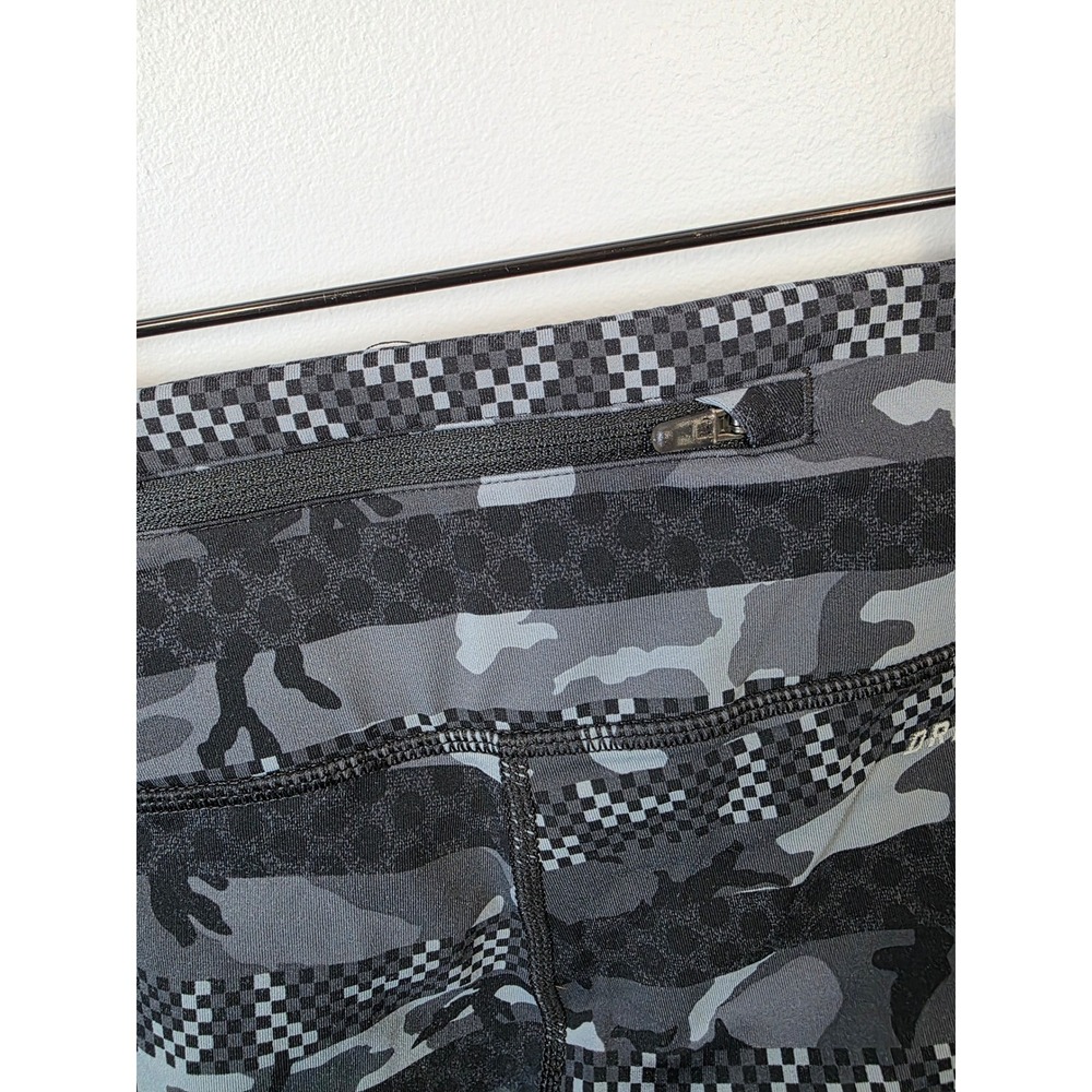 Nike Dri-FIT Womens Running Leggings Gray Camo Checkerboard Capri Tights Small - Picture 4 of 7
